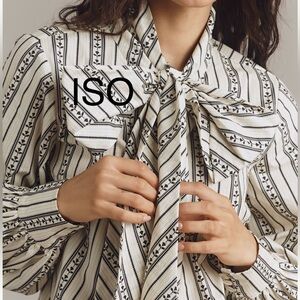 ISO Hope For Flowers by Tracy Reese Long Sleeve Tie Neck Blouse in Size S or M